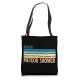 Retro Stripes Perseid Meteor Shower Tote Bag