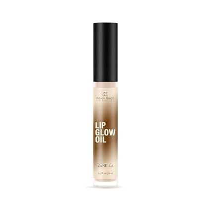 Botanic Hearth Lip Glow Oil with Vanilla flavor | Moisturizing & Hydrating Lip Gloss Oil for Dry Lips | Transparent Gloss | Lightweight & Non Greasy | 10 g