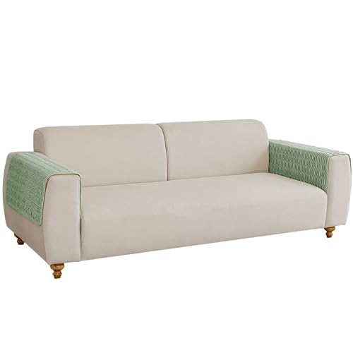 Muamar Couch Arm Covers Chair Arm Covers, Non Slip Sofa Arm Covers, Armrest Covers for Sofa, Furniture Covers Couch Protector Set of 2pcs (26x26inch, Sage Green)