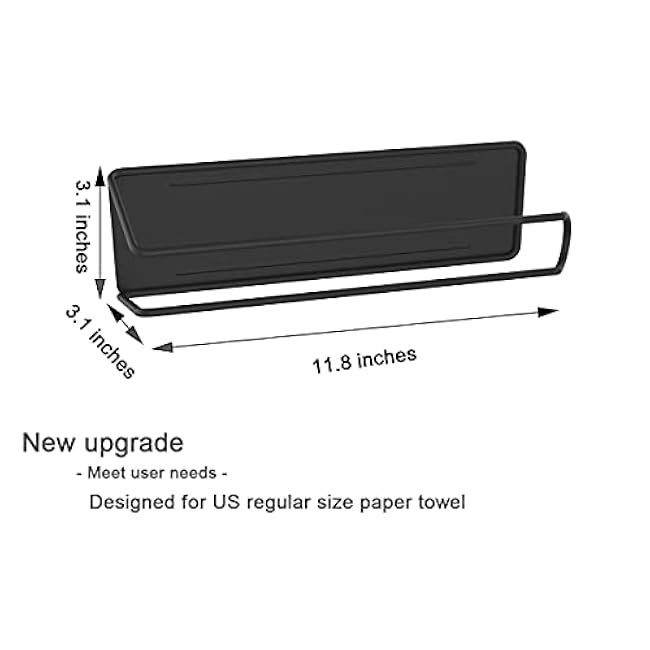 Magnetic Paper Towel Holder, Strong Magnet Paper Holder for Refrigerator, Heavy Duty Magnetic Shelf for Camper(2 Pack)