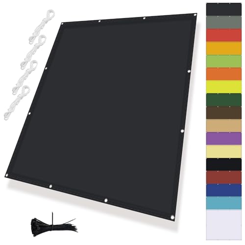 MENGH Sonnenschirm Segel,Sonnenschutz Garten mit Seil,Sonnensegel Wasserdicht mit ösen,Wasserabweisend Imprägniert 95% Uv-Blockfür Gartenanlagen, Camping und Freizeit Anthrazit 1.8x3.2m