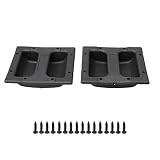 Bstinay 2 x Black Plastic Replacement Recessed Handle for Guitar Amp Cabinet Speaker