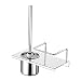 Cepillo Inodoro Acero Inoxidable Escobilla WC con Soporte Escobillero Baño Pared Sin Taladro Ventilación efectiva para Baño-Plata_A