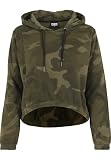Urban Classics Ladies Camo Cropped Hoody-Sudadera con capucha Mujer Olive Camo Medium