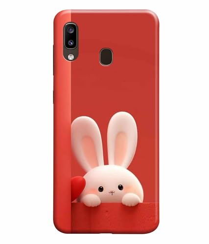 Image of Printed Hard Back Case Cover & Compatible for Samsung Galaxy A20 / Samsung A30 / Samsung M10S | Rabbit Painting Art (Multicolor) - D1202