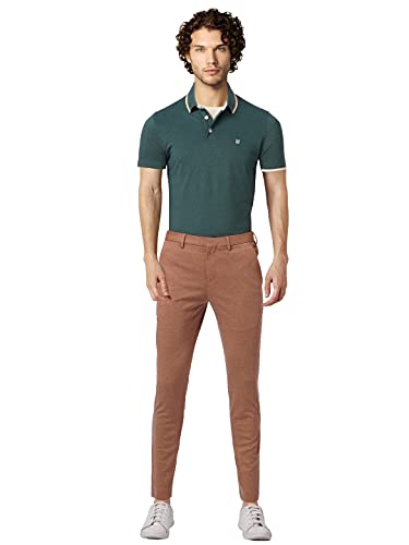 Image of Jack & Jones Men's Cotton Regular Fit Solid Polo Collar T-Shirt