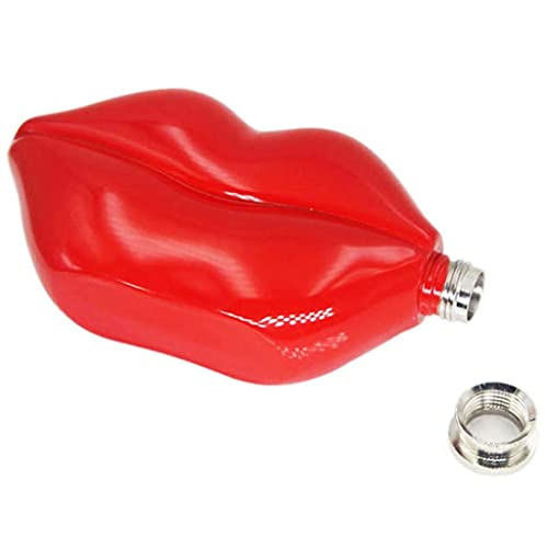 Dhdm Pocket Bottle Whiskey Liquor Wine Charm Lip Hip Flask Stainless Steel 5 Oz Red Jar Funnel Set #TOP3