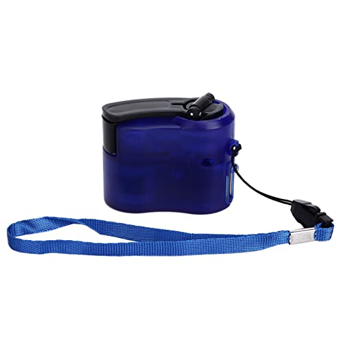Generic Cargador Manual Cargador de Emergencia Portátil con Manivela Simple para Acampar - Salida de 5 V (Blue)