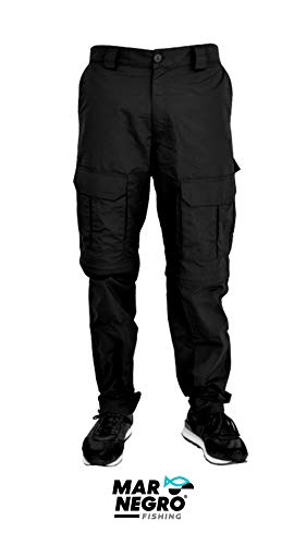 Calça de Pesca Vira Bermuda Mar Negro Proteção Solar UV 50+ Várias Cores