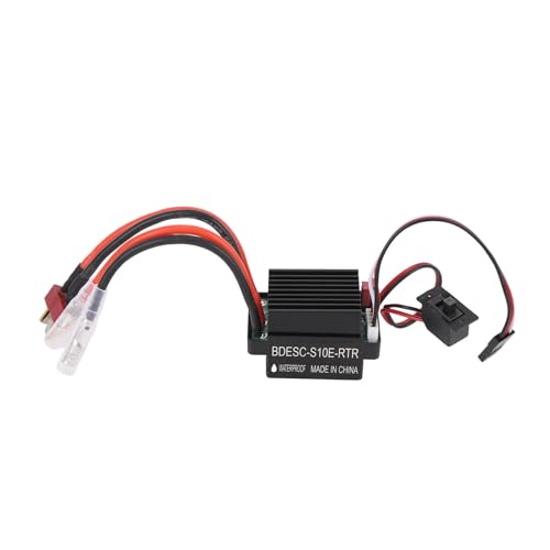 Dilwe 3 Slot 540 Brushed Motor und ESC Set für 1/10 RC Car, Wasserdichtes Edelstahlgehäuse, Geeignet für Axial SCX10 AXI03007 JL90046, Gen8, HPI, (12T)