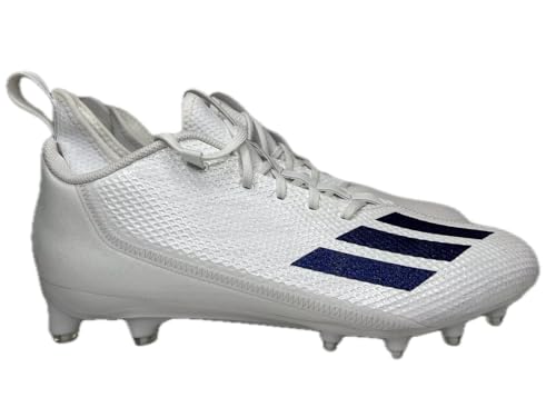 Adidas Men's Adizero Scorch Football Cleats Shoes White/Royal Blue #HP8753 - Size Men's 13