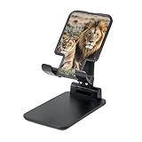 STVYUKL Soporte plegable para teléfono celular de león africano y leona, altura de ángulo ajustable, soporte portátil para teléfono de escritorio, compatible con todos los teléfonos inteligentes