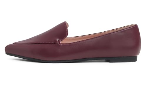 Image of FEVERSOLE Women's Loafer Flat Pointed Fashion Slip On Comfort Driving Office Shoes