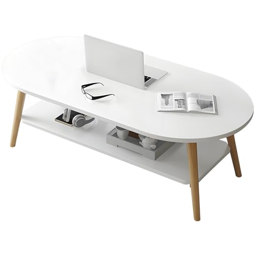 ローテーブル センターテーブル 省スペース リビングテーブル 収納 棚付き テーブル 木製 コーヒーテーブル 幅120×奥行き60×高さ42cm 白