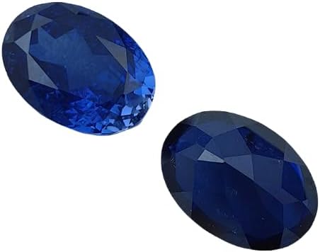 Lab Grown Sapphire Oval Shape Royal Blue Color Natural Facets Cut Multi Size Loose Gemstones with inclusions
