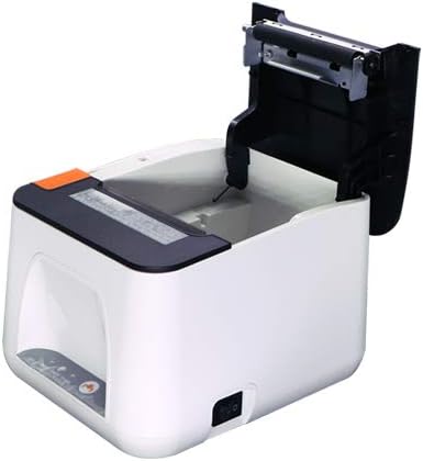 SPRT SP-POS 887 E printer with its top cover open, revealing the paper roll compartment.