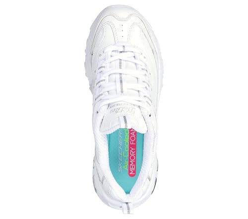 Image of Skechers Women's D'Lites Fresh Start, White /Silver, 12W