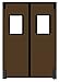 Chase Doors - 8496RDCBR - Polyethylene Swinging Door, Chocolate Brown; Number of Doors: 2, 7 FTW x 8 ftH