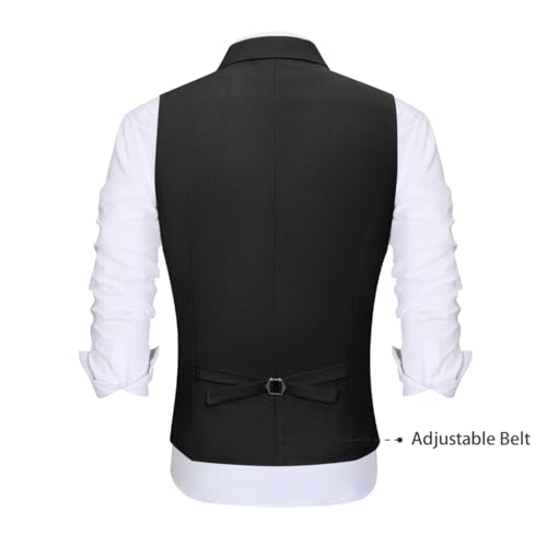 Men's 2 Piece Suit Vest Pants Set Double Breasted Waistcoat for Business Wedding Prom Homecoming3