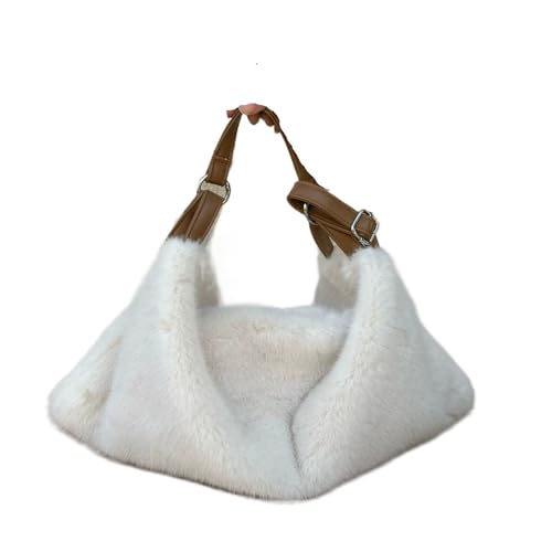 Sac bandoulière en peluche pour femme à grande capacité idéal en automne