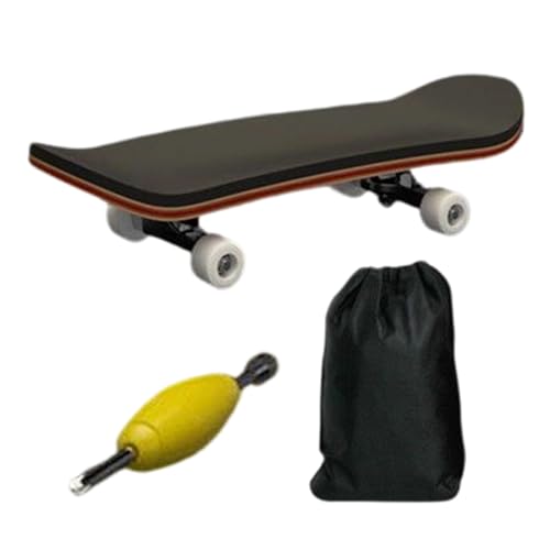 Genérico Monopatín de de Madera: Mini Tablero de Juego de Madera con Punta de, Juguete portátil para Parque de Patinaje con, Juego de monopatín de Truco Realista | Divertida decoración Deportiva