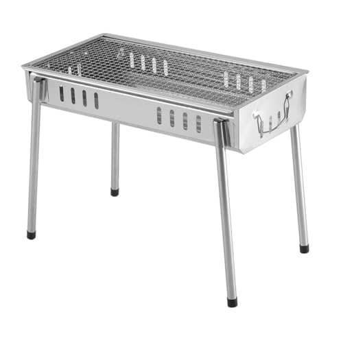 Abaodam Portable Barbecue Grill Compact Stainless Steel Bbq Cooking Grid for Outdoor Camping Fishing