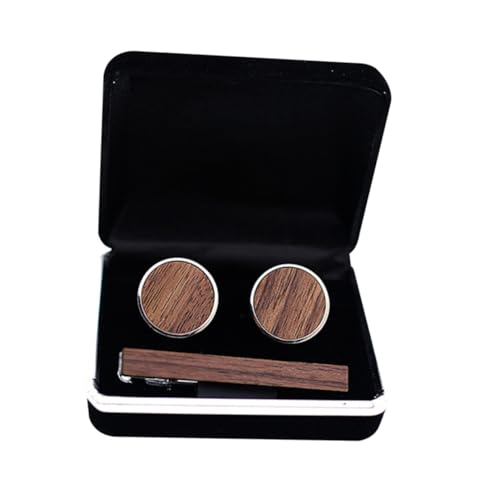 Gemelos de madera maciza para camisa de hombre pasadores Healeved y accesorios formales