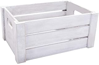 Lovely Oval Cut Handle Vintage Wooden Crates Storage Tray Rack Shelves (1, Small)