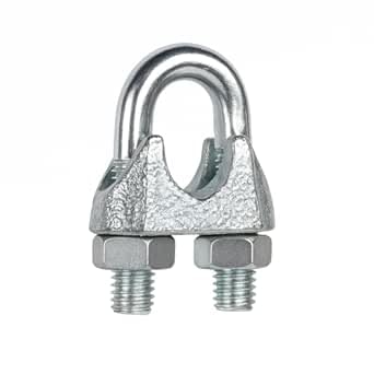 2x Morsetti per Fune Metallica 12-16 mm DIN 741 – Acciaio Zincato | Clip Cavo Resistente e Antiruggine | Morsetti a Sella per Funi, Cavi e Tiranti – Lemag srl (12MM)