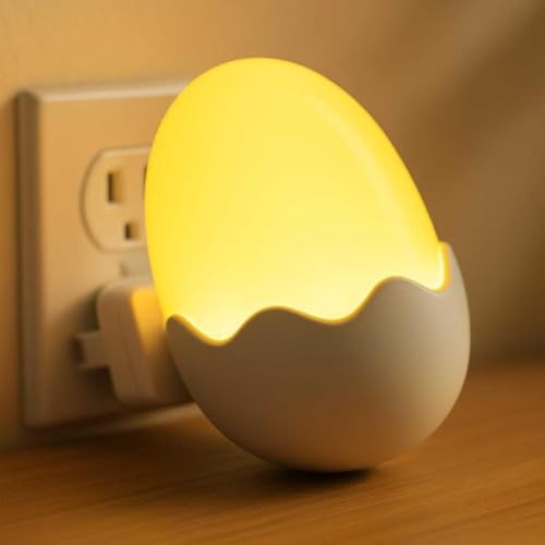 Image of Chocozone Egg Shape Night Lamp for Kids Room Plug in Night Light for Bedroom Night Lamp