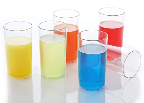 Image of Versatile Plastic Glass Set - Lightweight & Shatterproof Water Glass for Everyday Use, Outdoor Gatherings, and Parties. Ideal Plastic Glass for Wine, Juice, Soft Drinks, Soda.(300ml, 6pcs)
