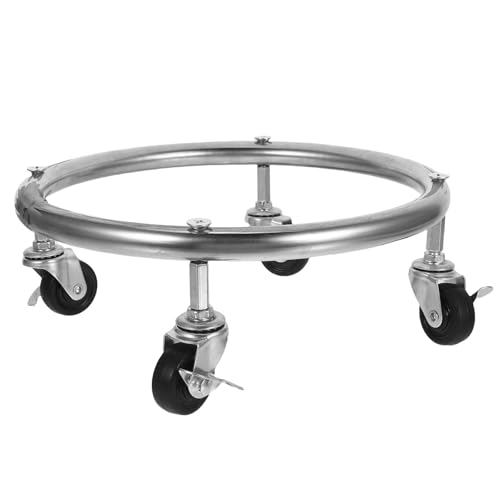 POPETPOP Support de Bouteille en Acier Inoxydable avec Roues Stables et Frein Réservoir de Bouteille de Gaz Propane pour Déplacement Facile et Sécurisé