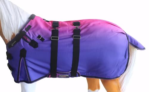 Image of CHALLENGER 1200D Foal Winter Blanket Miniature Pony Donkey Bellyband Turquoise Rustic