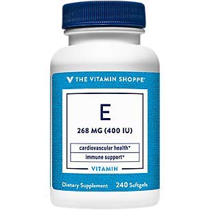 The Vitamin Shoppe Vitamin E 400Iu - Natural Source, Supports Healthy Cardiovascular System, Immune Health & Eye Health - Once Daily (240 Softgels) #TOP17