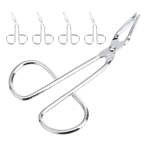 TOVINANNA Pinzas para Cejas de Acero Inoxidable 5 Piezas Perfilador y Depilador Profesional Punta Curva Mango Tipo Tijera Precisión para Vello Facial y Cejas Cuidado Facial para Piel