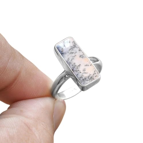 Sterling Silver 925 Ring For Womens Gemstone Ring Sterling Silver Cocktail Ring January Birthstone Bezel Set Gemstone Bar Ring