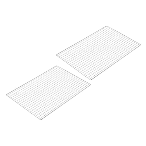 Toyvian 2 Piezas Malla De Barbacoa De Acero Inoxidable Neto Parrilla Reutilizable Rallar Tapete Para Herramientas De Barbacoa Accesorio De Barbacoa Red De Barbacoa Red Para Barbacoa Plata