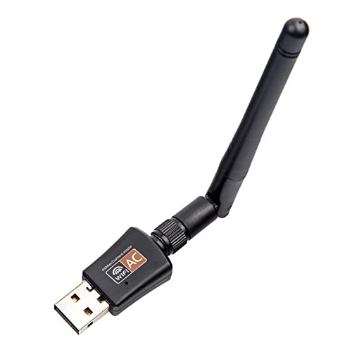 Image of TERABYTE USB WiFi Adapter 5G with Antenna 600Mbps Free Driver Dual Band Wireless Network Adapter Dongle 2.4GHz / 5.0GHz Ethernet 802.11ac for Laptop Desktop PC (Black) 06