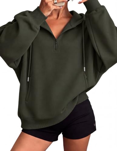 Image of Zeagoo Hoodies for Women Half Zip Up Oversized Sweatshirt Fall Clothes 2026