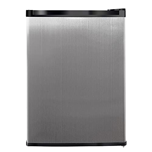 Stainless Steel Front 2.1 Cu.ft. Compact Upright Freezer With Adjustable Temperature Control, For Home Apartment Office Garage #TOP4