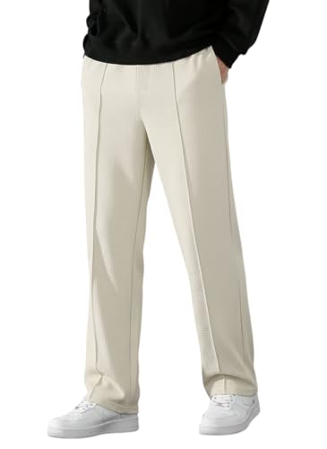 Image of TAGAS Men's Textured Straight Fit Trouser | Premium Stretch Fabric | Comfortable Regular Fit | Casual & Formal Wear Pant for Men