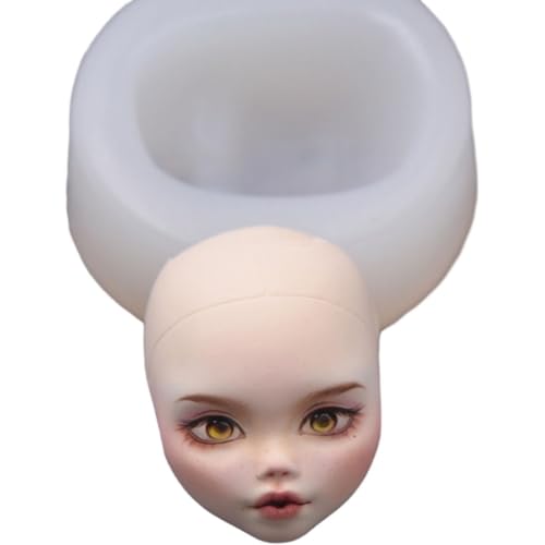 3D Face Clay Molds Easy to Demold Dolls, Face Clay Molds for Epoxy Resinn Casting Handmade, White Craft Clay Mold for Face Ceramics and Pottery