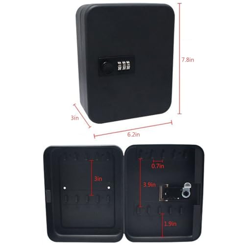 Armoire à clés murale 36 clés coffret de rangement sécurisé à code pour maison et local professionnel - 6