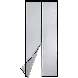 Cortina Antimosquitos Puerta Magnética Apalus VP- Antimosquitos de Alta Resistencia, Cierre Automático de Arriba a Abajo, Mantiene el Aire Fresco Dentro y Los Bichos Fuera (90x210CM, Negro)