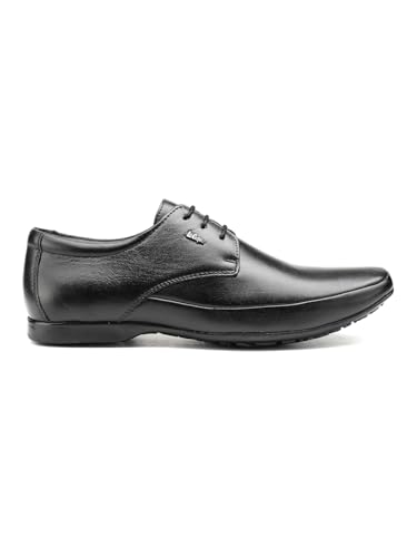 Image of Lee Cooper LC9255B3R Men's Leather Derby Formal Shoes | Lightweight, Comfortable & Stylish Lace-Ups for Office, Business 44EU 10UK