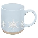 Sweet Water Decor Snowflake Coffee Mug, 14oz Stoneware Christmas Mug, Dishwasher & Microwave Safe, Large Holiday Winter Cup for Coffee, Tea & Hot Chocolate, Stocking Stuffer Gifts for Women