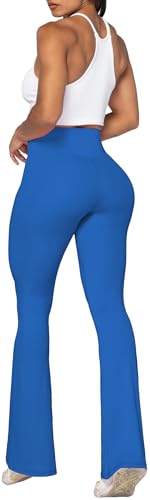 Image of Sunzel Flare Leggings, Crossover Yoga Pants with Tummy Control, High-Waisted and Wide Leg