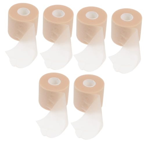 COLLBATH 3sets Ankle Wrist Knee Protection Tape Gray Yellow Foam Sponge Prewrap Athletic Sports Sponge Tape Shockproof for Exercise 2rolls*3