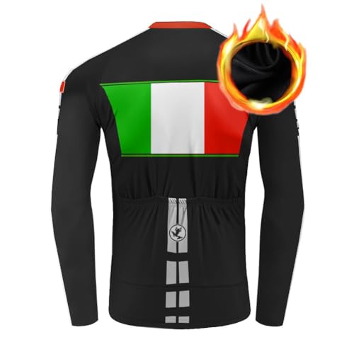 Ugly Frog Winter Fleece Warm Abbigliamento Ciclismo Da Uomo,Maglia Manica Lunga+Pantaloni Lunghi,Cuscino Gel 20D,Moda Set Completo,Abbigliamento Sportivo Per Bicicletta,Jerseys Per Uomo - 2