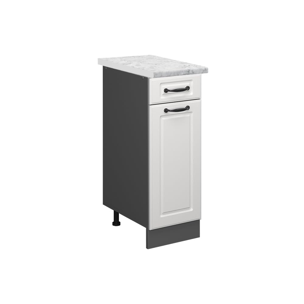Vicco Kitchen base cabinet "Raul", White Shaker Style/Anthracite 30 cm โ image 1